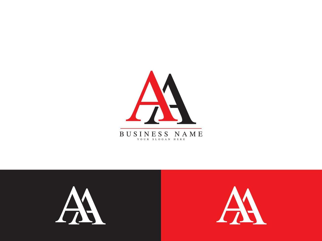 colorido aa aa logo carta arte vectorial para su negocio vector