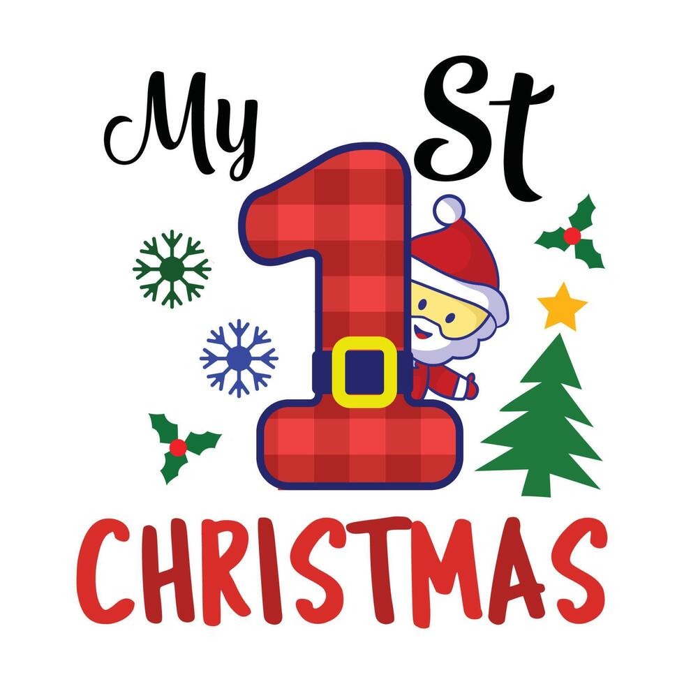 My First Christmas Ornament Baby Decoration 14455695 Vector Art At Vecteezy