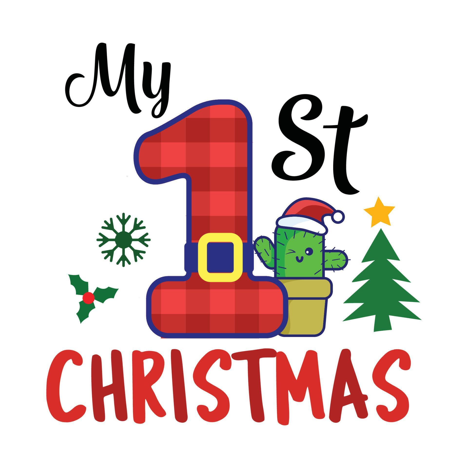 My first christmas ornament baby decoration 14455705 Vector Art at Vecteezy