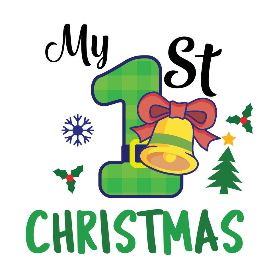 My first christmas ornament baby decoration 14455759 Vector Art at Vecteezy