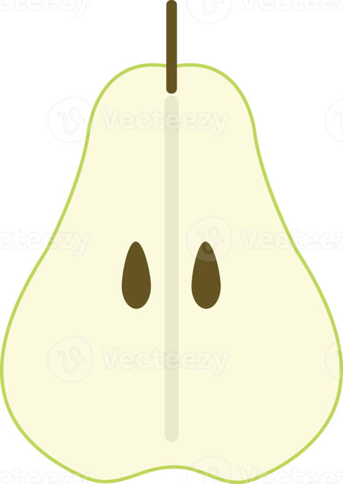 Hand drawn style drawing western pear png