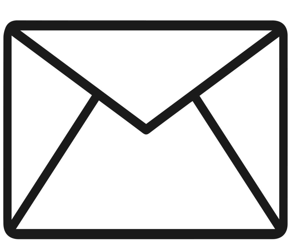 Email envelope outline icon png on Transparent Background