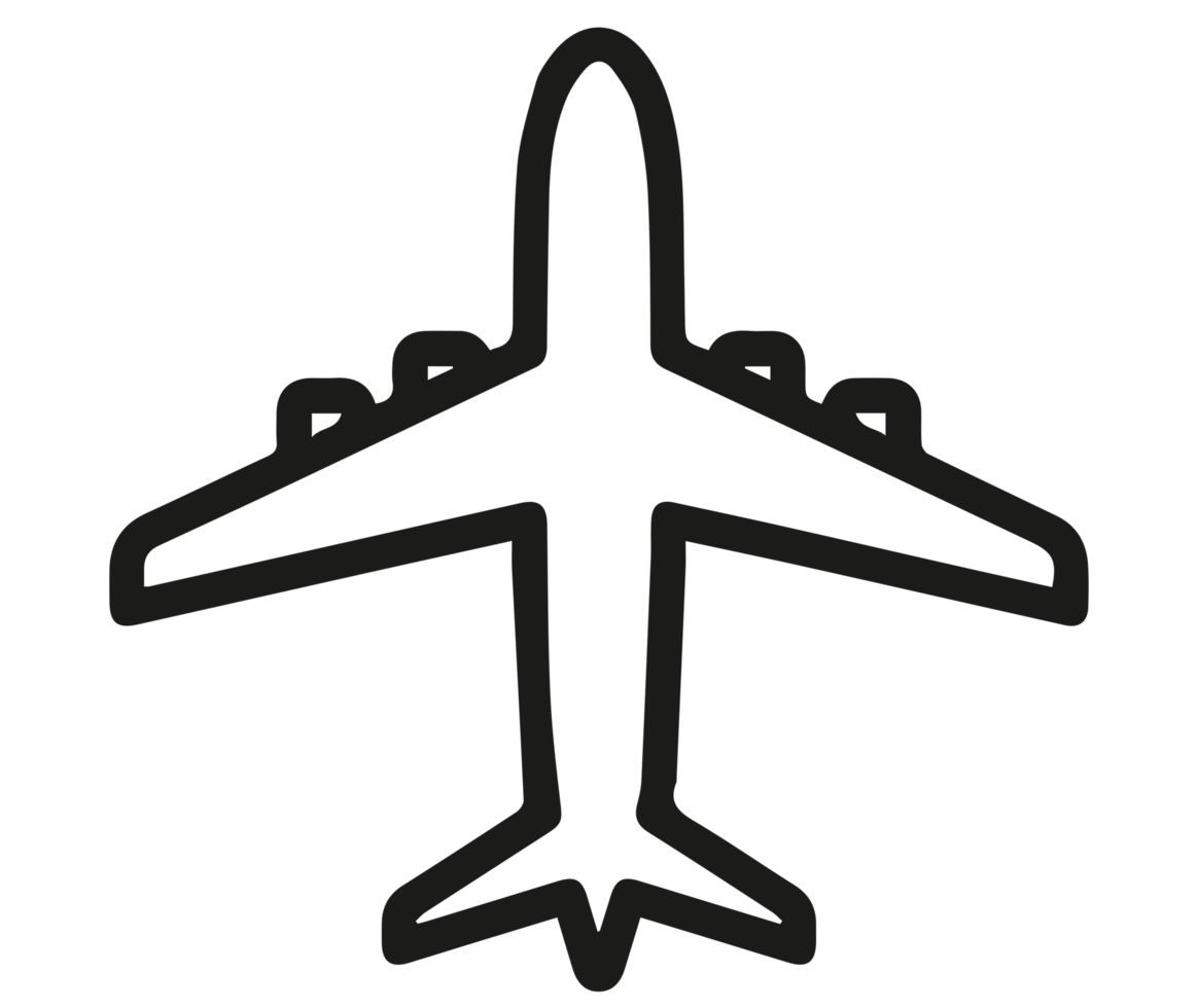 icono de avión icono png en fondo transparente