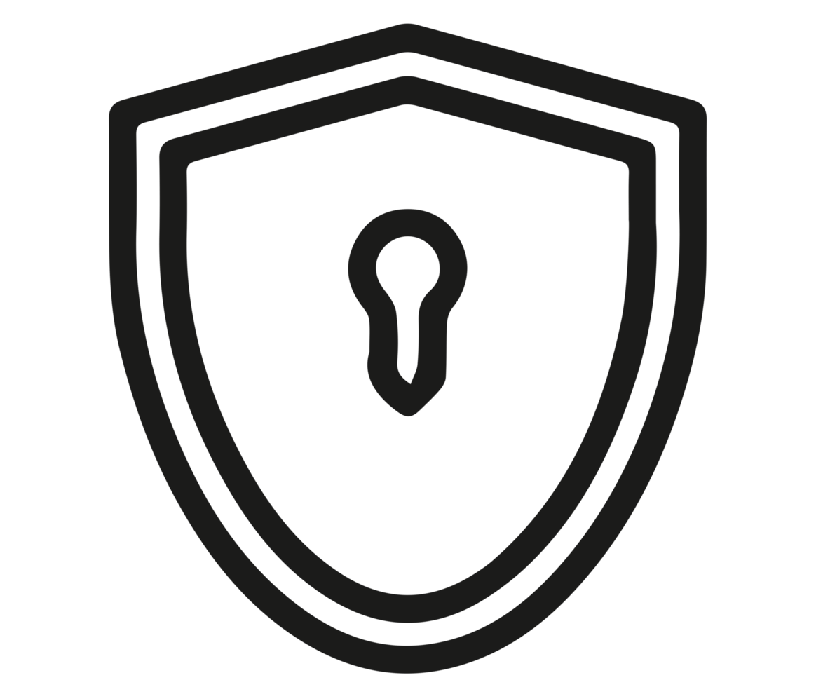 illustration of padlock shield icon PNG on Transparent Background