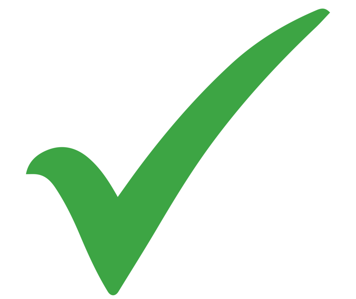 icono de marca de verificación verde png en fondo transparente