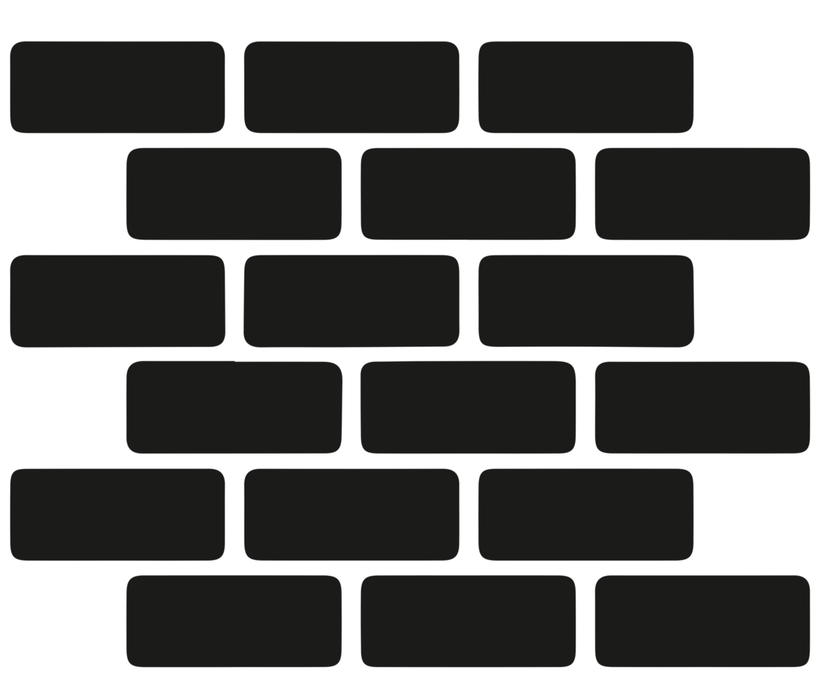 Brick icon illustration PNG on Transparent Background