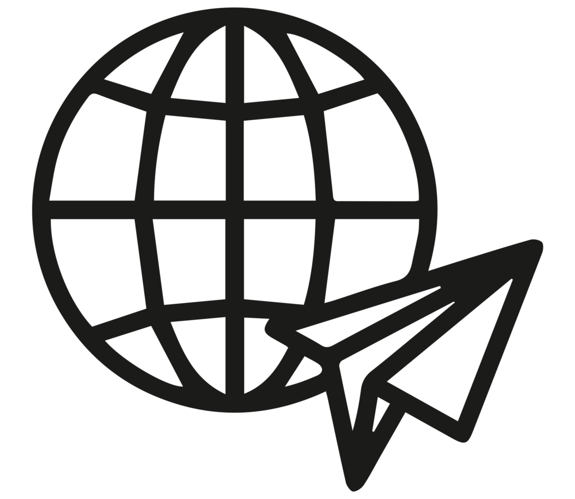 illustration of world plane icon PNG on Transparent Background