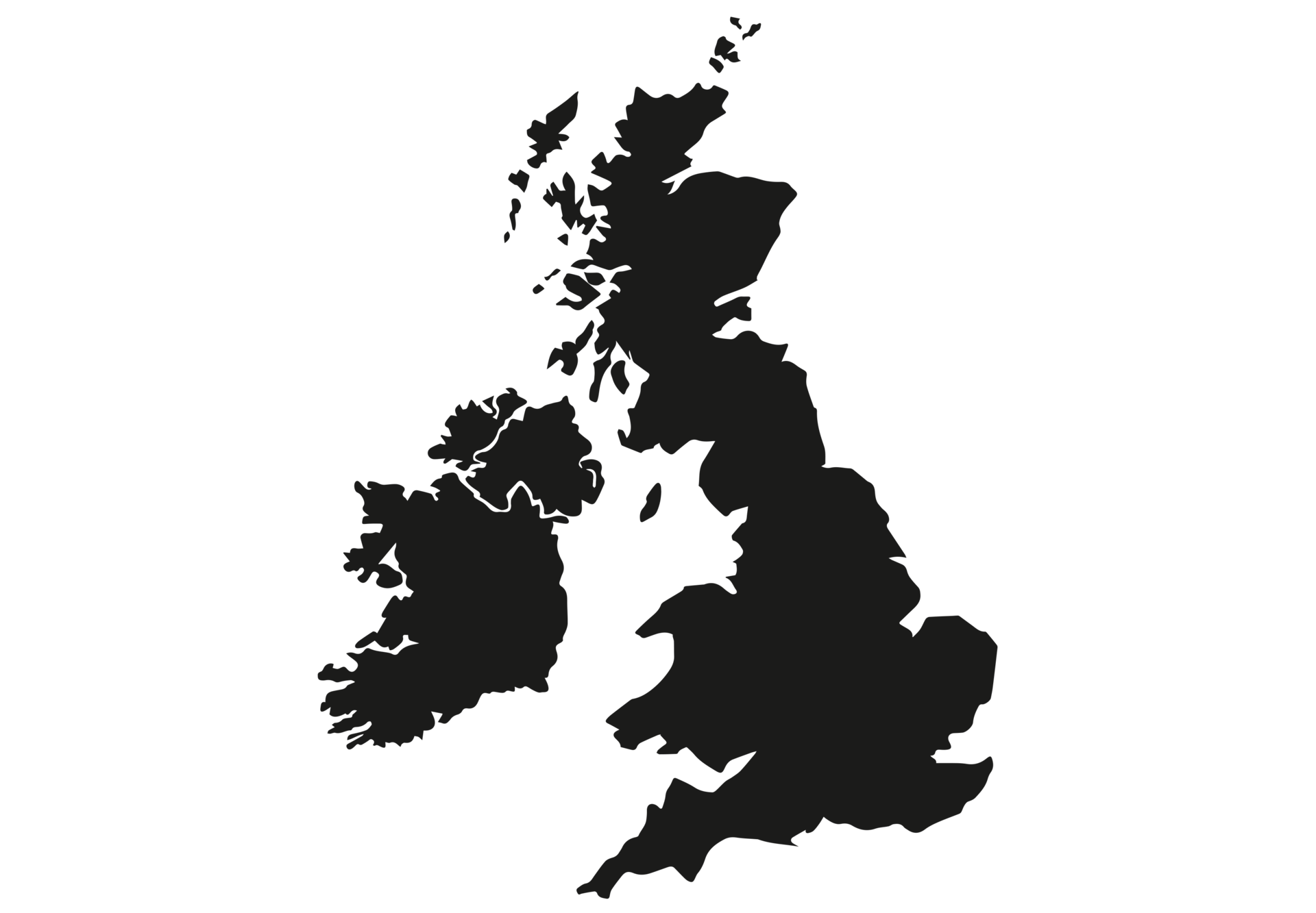 United Kingdom map isolated on transparent background 14455878 PNG