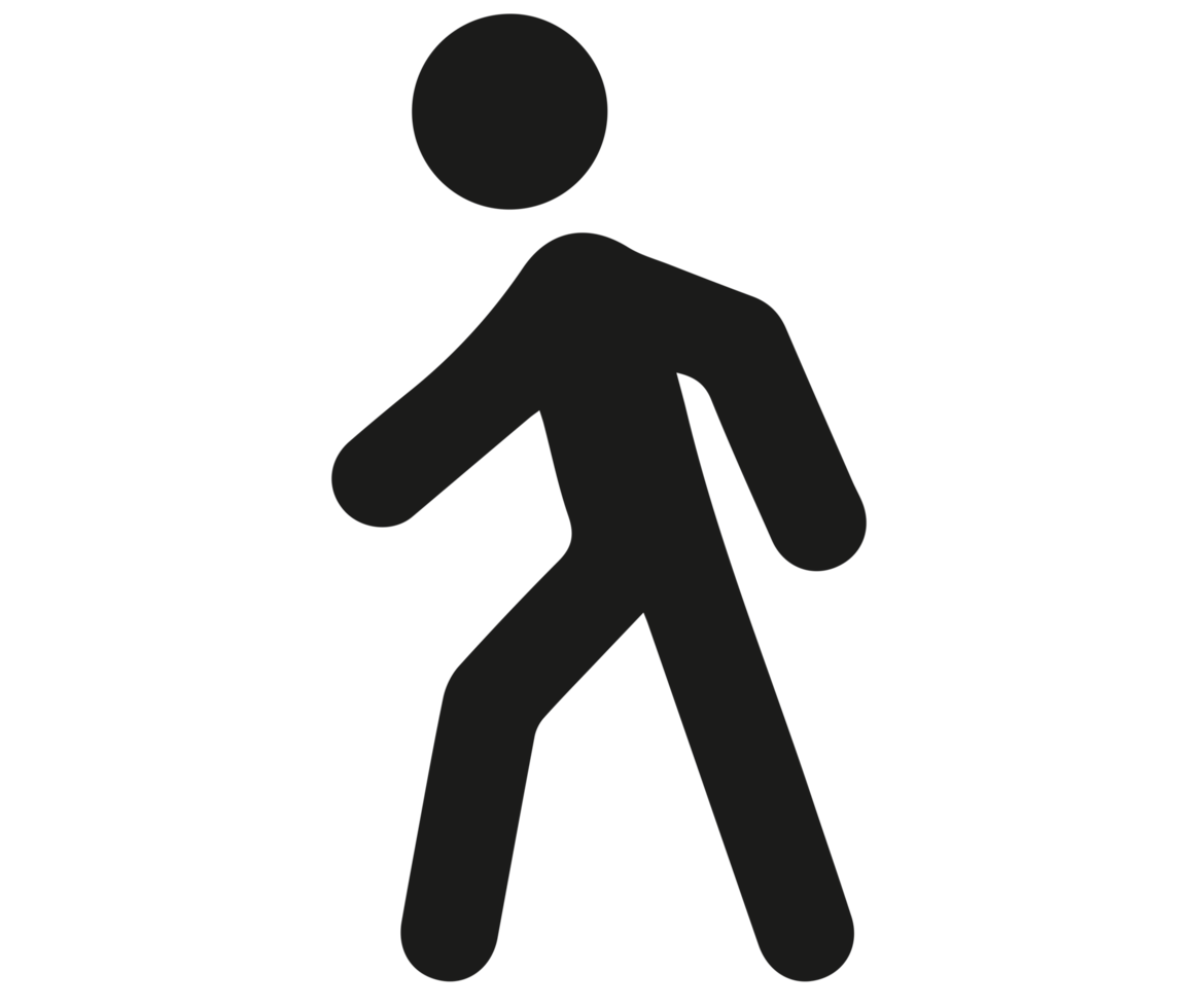 homem andando ícone png em fundo transparente