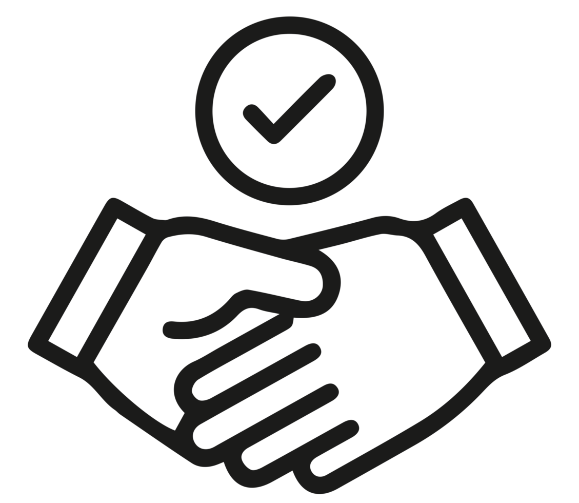 Illustration of deal verification icon png on Transparent Background