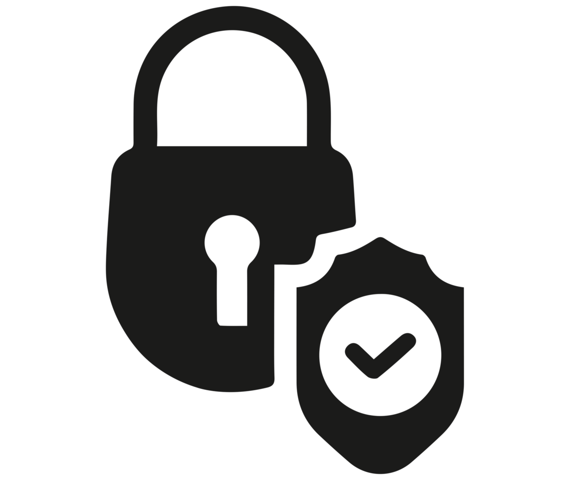 Locked padlock insurance icon PNG on Transparent Background