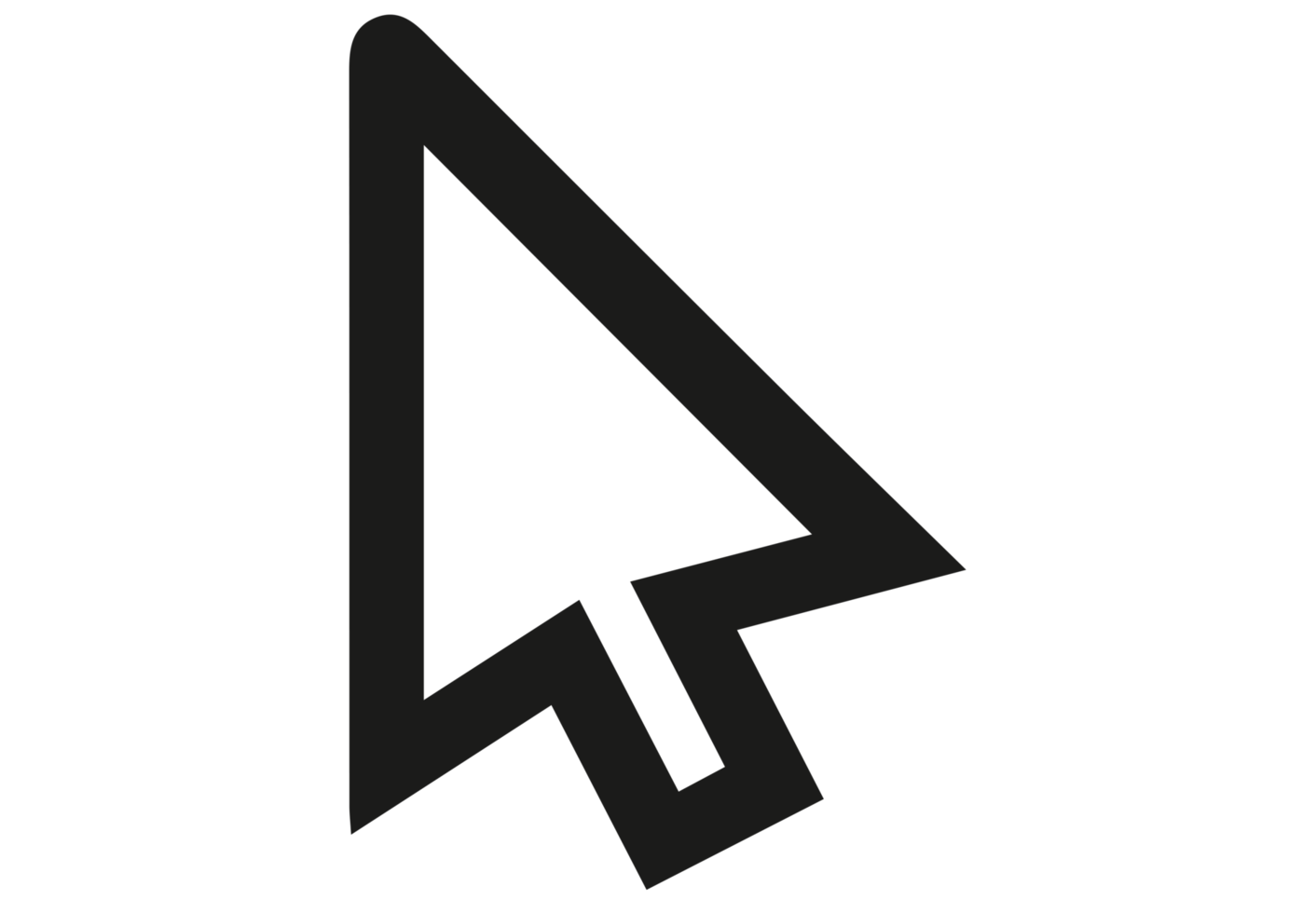 Cursor-Symbol isoliert auf transparentem Hintergrund png