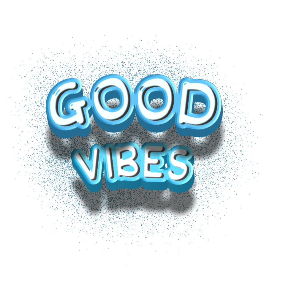 Good vibes typography png