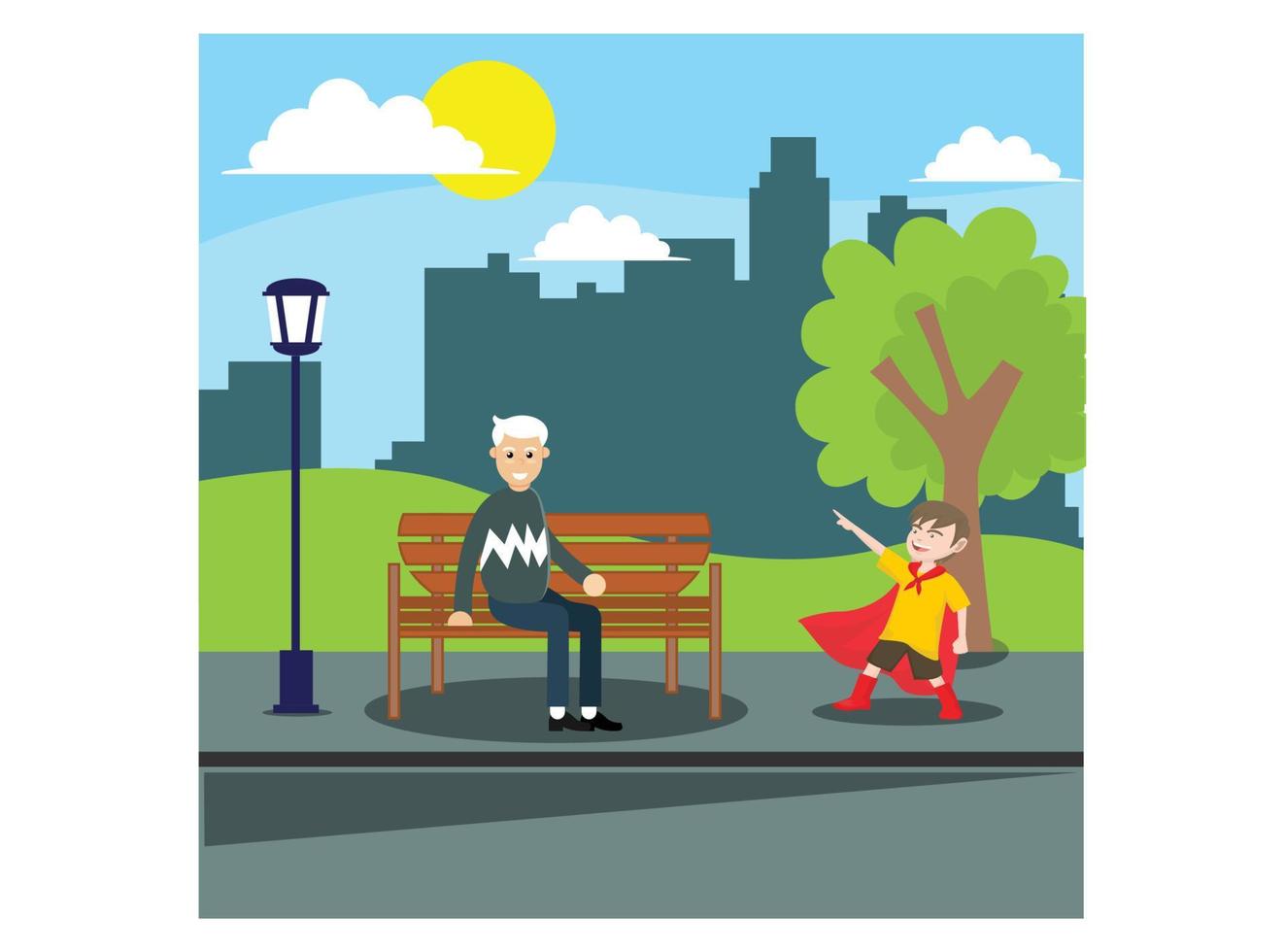 illustration flat waiting for the bus on .  Suitable for Diagrams, Infographics, And Other Graphic assetsa park bench vector