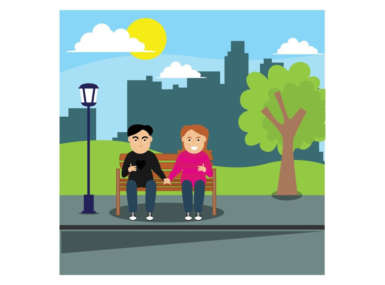 illustration flat waiting for the bus on .  Suitable for Diagrams, Infographics, And Other Graphic assetsa park bench vector