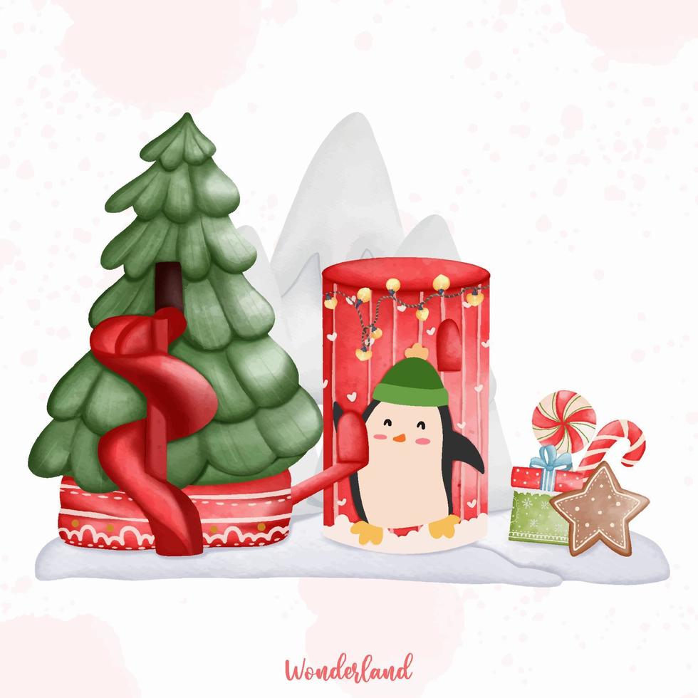 Christmas amusement park element, Christmas circus, Wonderland Christmas vector