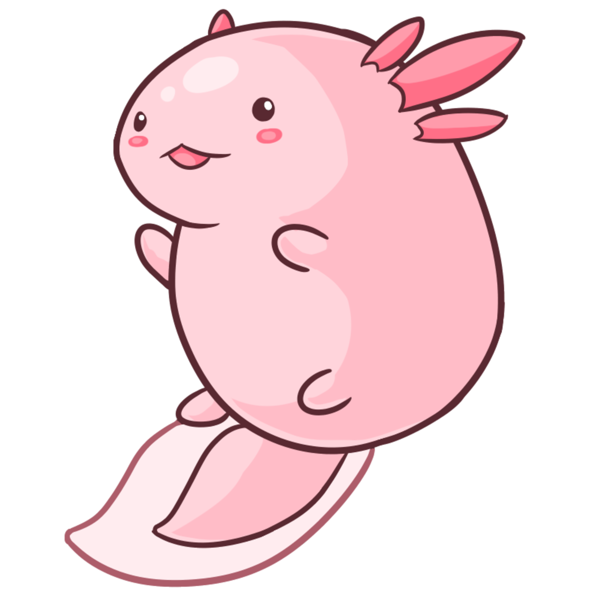 Free Cartoon-Axolotl-Maskottchen 14456360 PNG with Transparent Background