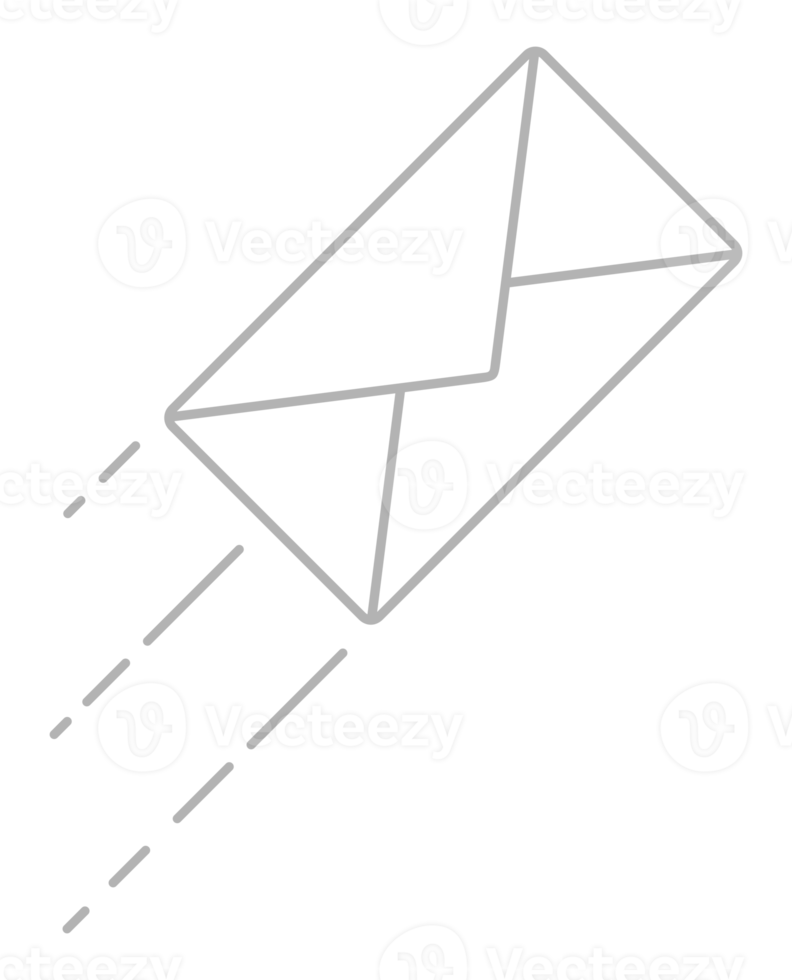 símbolo de ícone de mensagem, e-mail ou sinal de notícias para pictograma, logotipo, ilustração de arte, site, aplicativos ou elemento de design gráfico. formato png