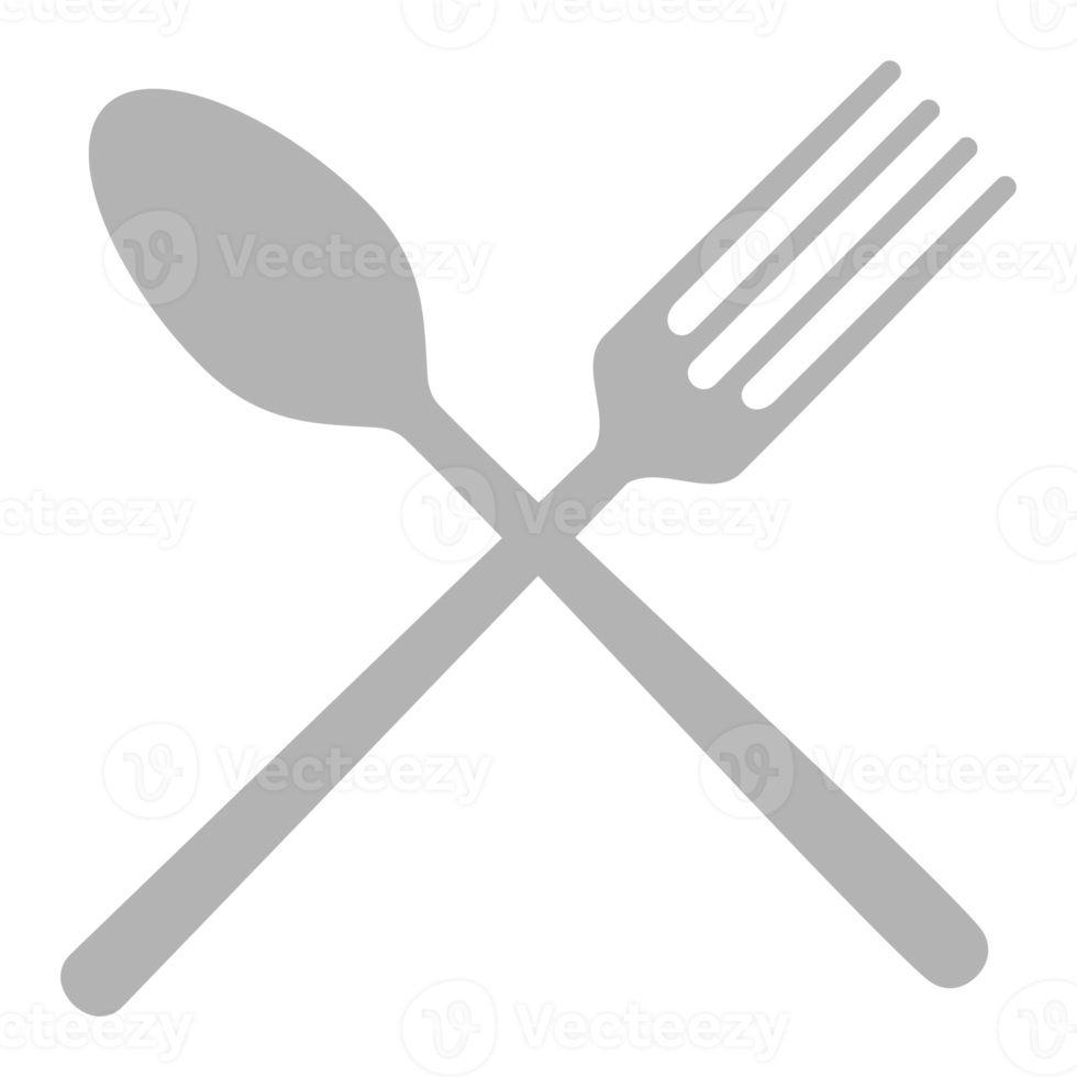 Spoon, Fork, and Knife Icon Symbol for Logo, Pictogram, Website, App or Graphic Design Element. Format PNG