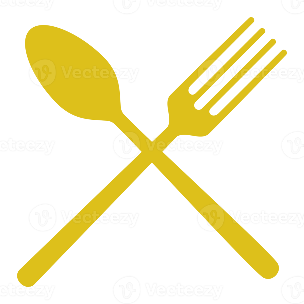 Spoon, Fork, and Knife Icon Symbol for Logo, Pictogram, Website, App or Graphic Design Element. Format PNG