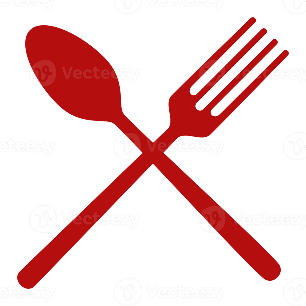 Spoon, Fork, and Knife Icon Symbol for Logo, Pictogram, Website, App or Graphic Design Element. Format PNG