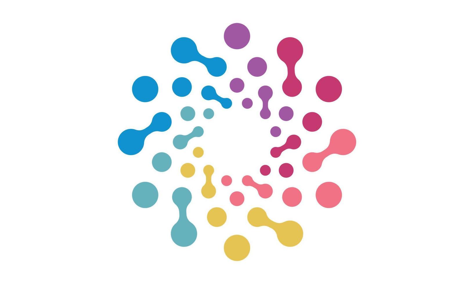 abstract swirl digital logo template vector