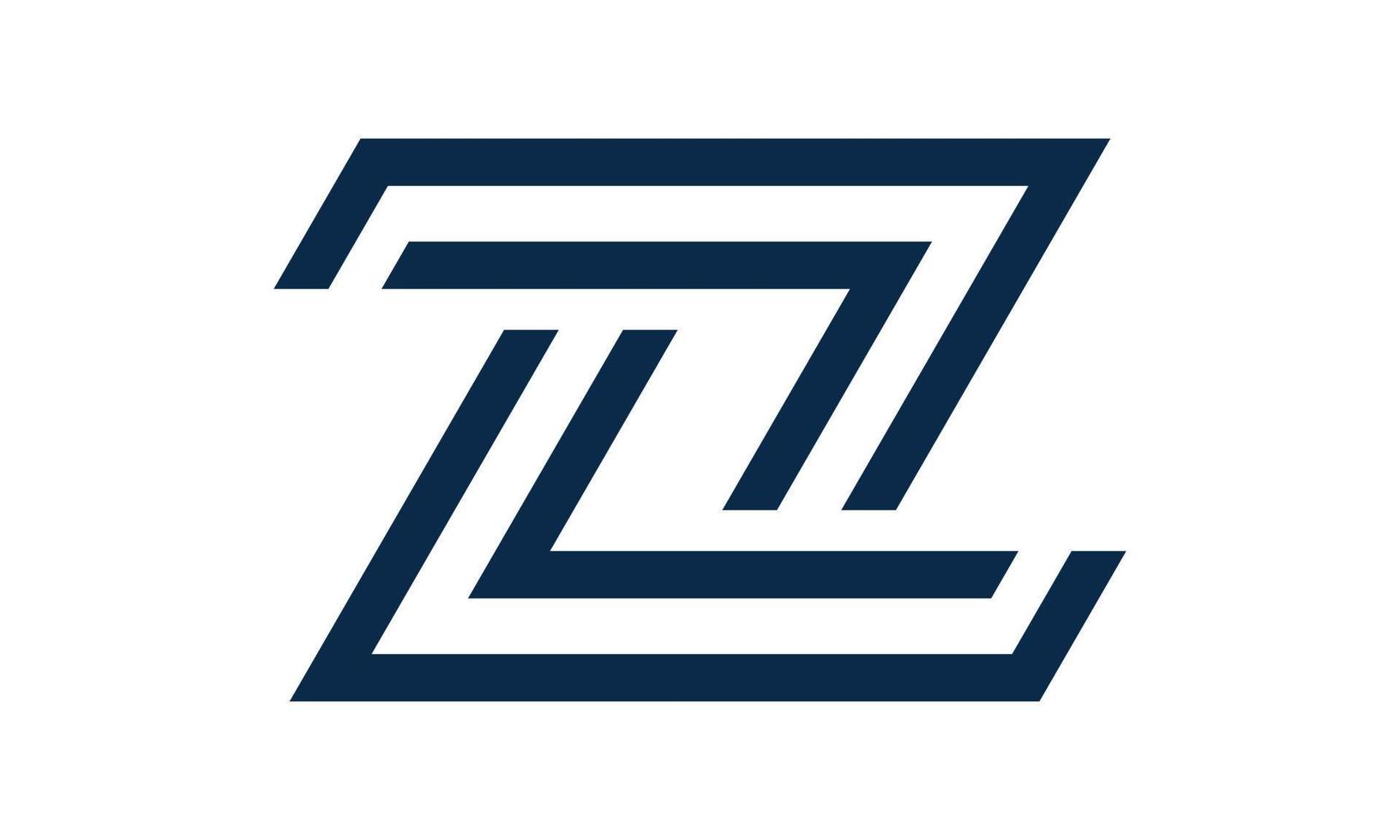 modern Z line logo template vector