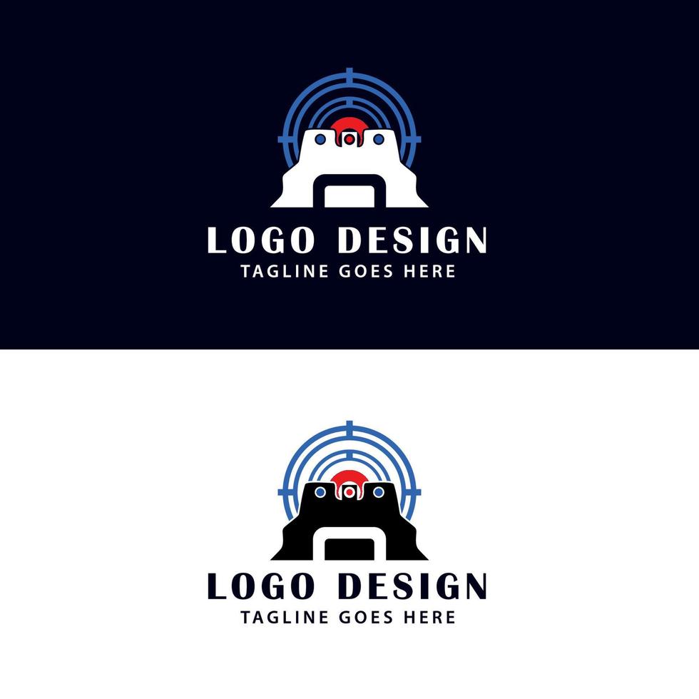 Tactical training logo design - Gun and Aim logo design 14456866 Vector Art  at Vecteezy