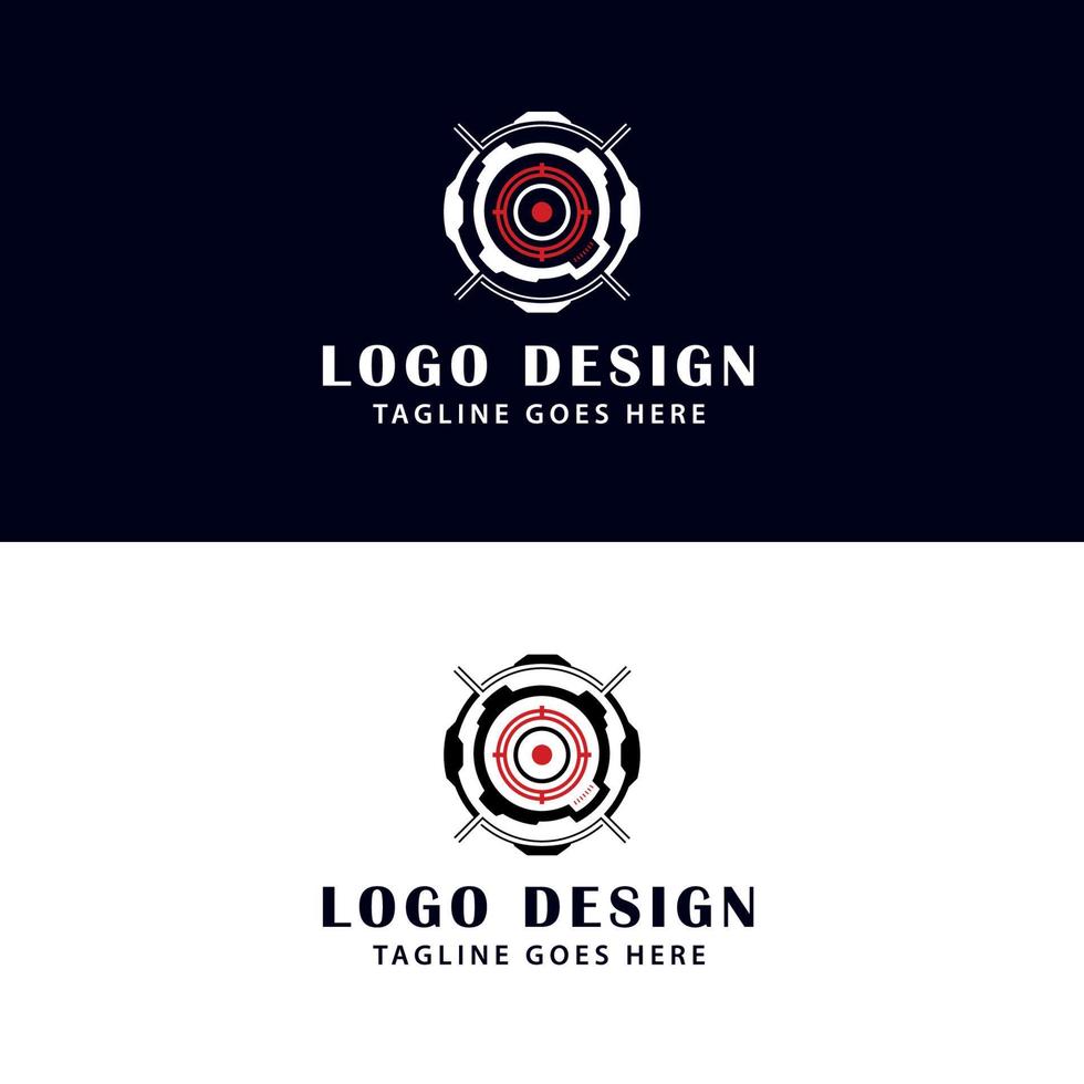 Tactical training logo design - Aim logo design vector