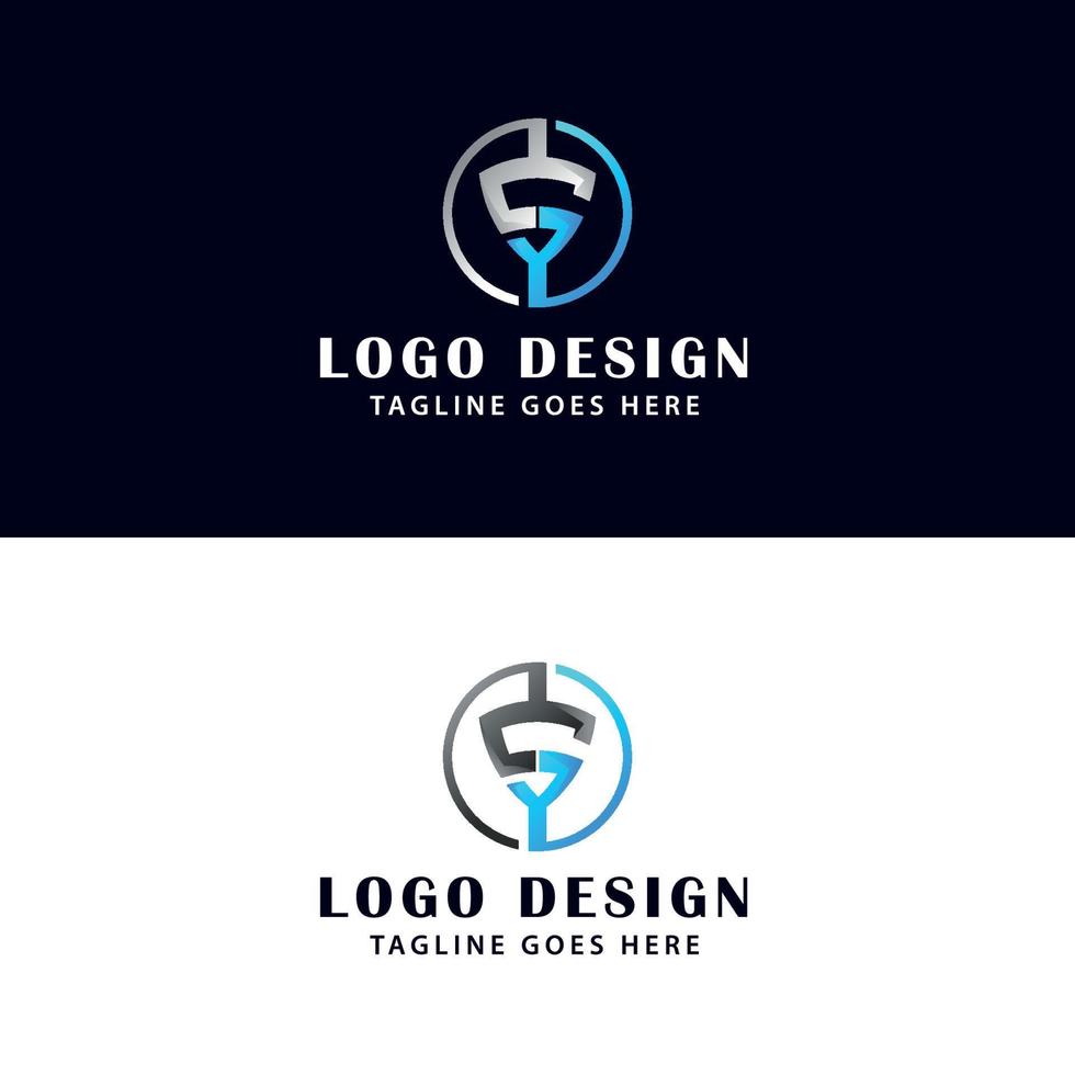 Letter S circle logo design vector