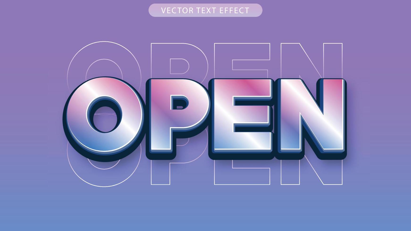 open text effect vector file