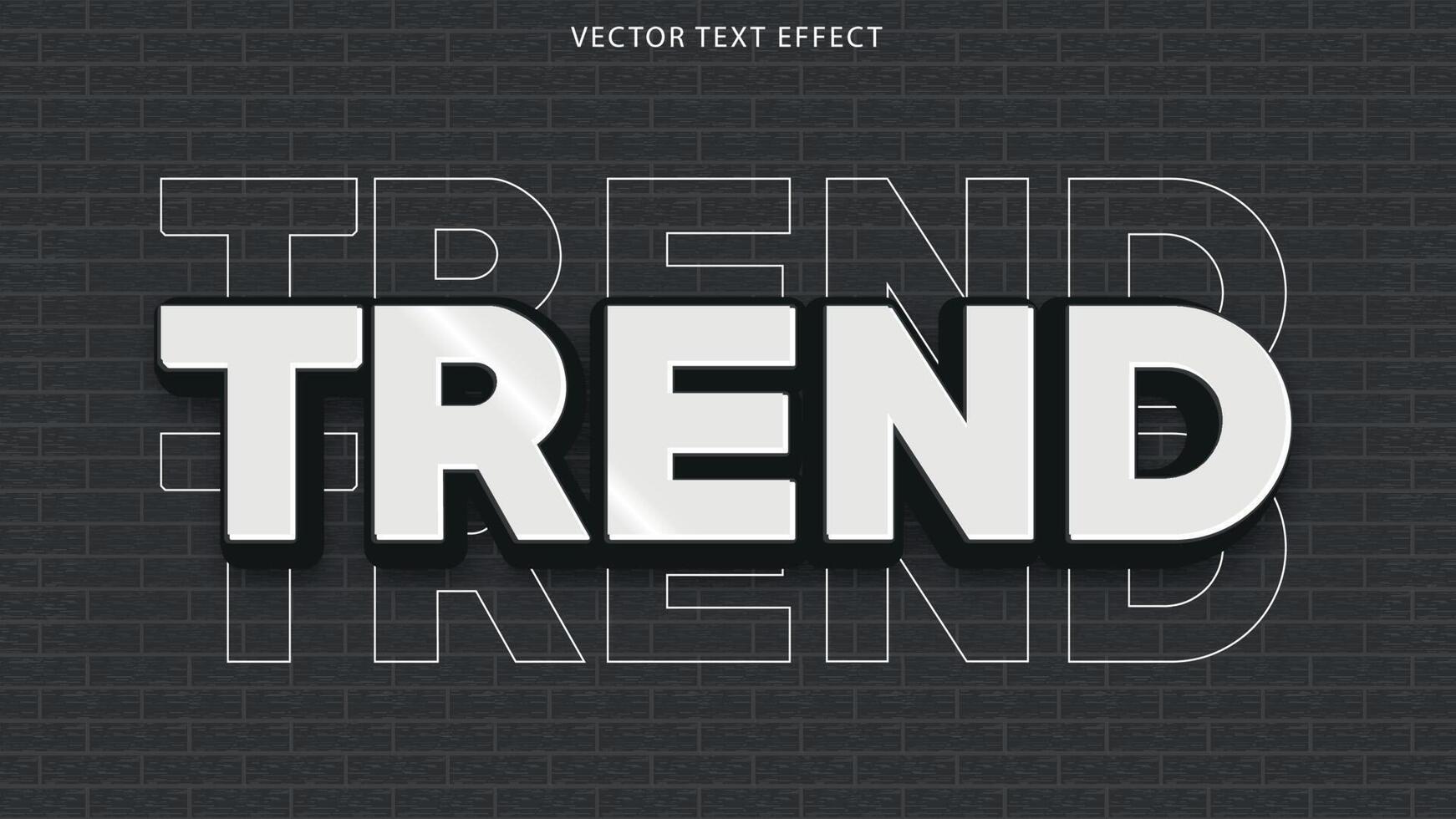 archivo de vector de efecto de texto de tendencia