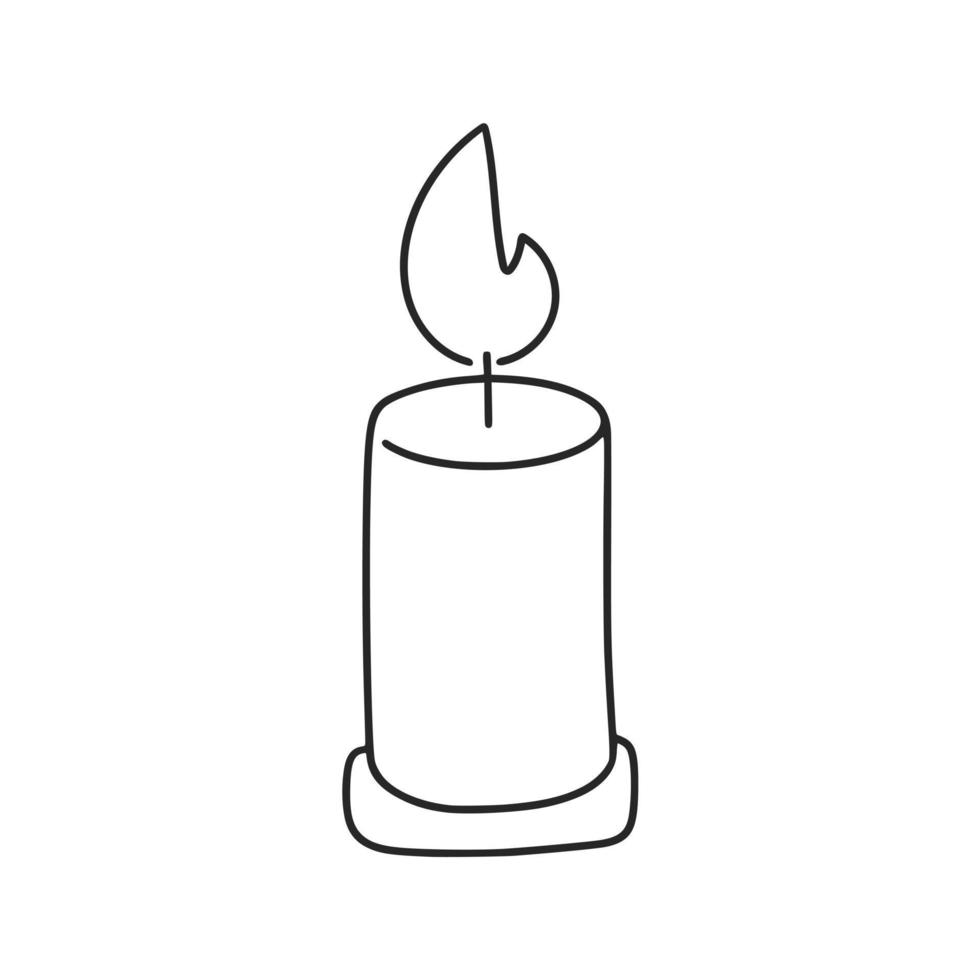 Candle doodle clip art vector