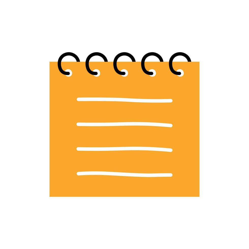 nota etiqueta icono símbolo clipart en amarillo dibujos animados vector animado aislado sobre fondo blanco