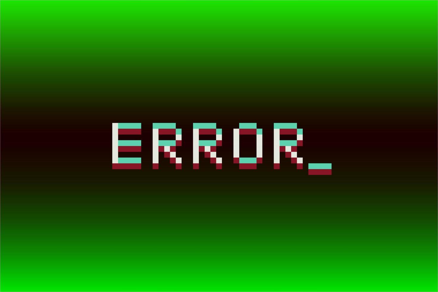 error de mensaje de texto en píxeles de 8 bits. ilustración vectorial de texto vector