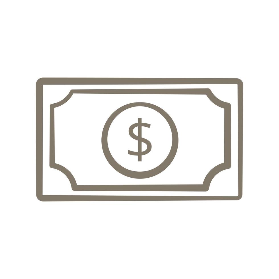 Dollar money illustration icon. Editable vector format file