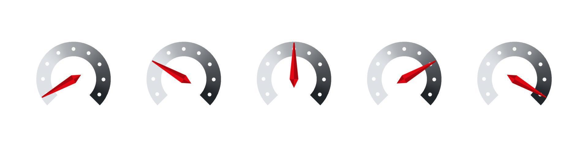 Measure and infographics. Barometer sign, performance symbol. mood evaluation. Flat style. Vector illustration