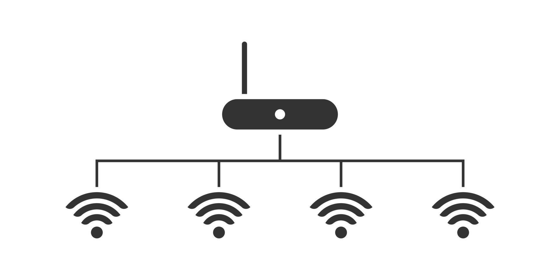 iconos wifi. Wi-Fi de acceso de invitados. signo de internet inalámbrico aislado sobre fondo blanco. ilustración vectorial vector