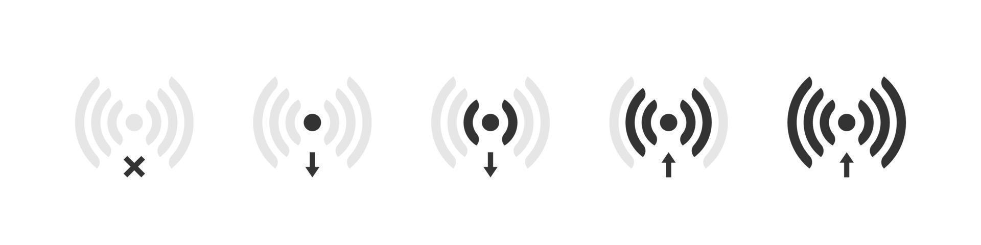 antena wifi. concepto de iconos wifi. señal de internet inalámbrica. iconos simples. ilustración vectorial vector