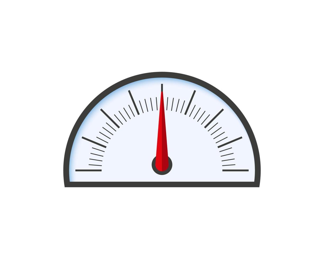 Scale low to high. Barometer sign, performance symbol. mood evaluation. Vector illustration