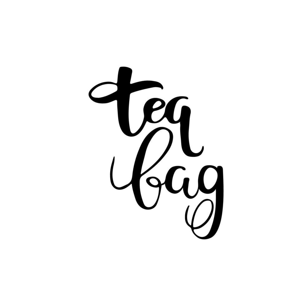 vector handwritten lettering quote with tea phrase. hand drawn