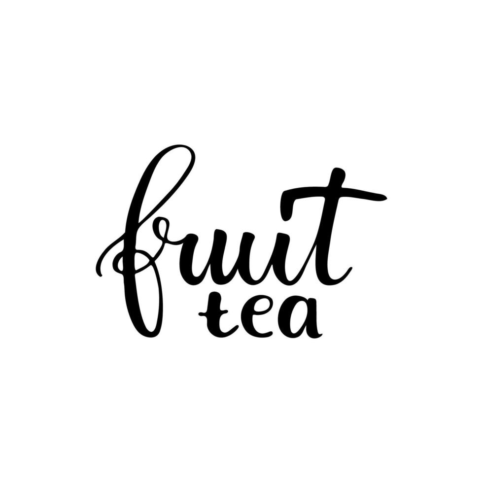 vector handwritten lettering quote with tea phrase. hand drawn