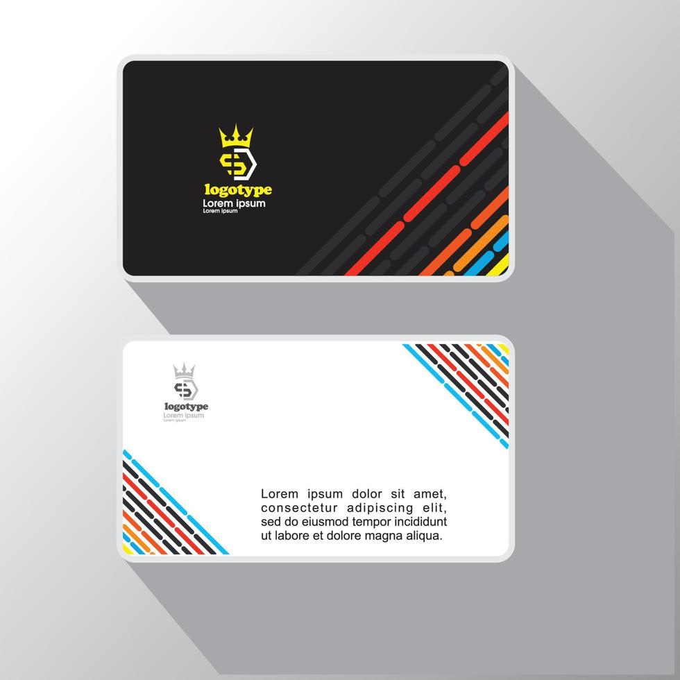 Creative and Clean Double-sided Business Card Template. Vector Illustration.