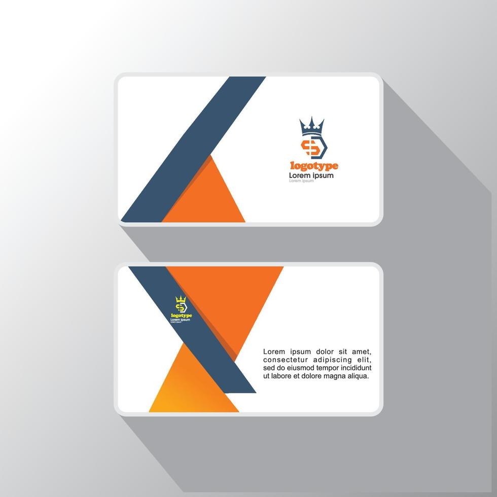 Creative and Clean Double-sided Business Card Template. Vector Illustration.