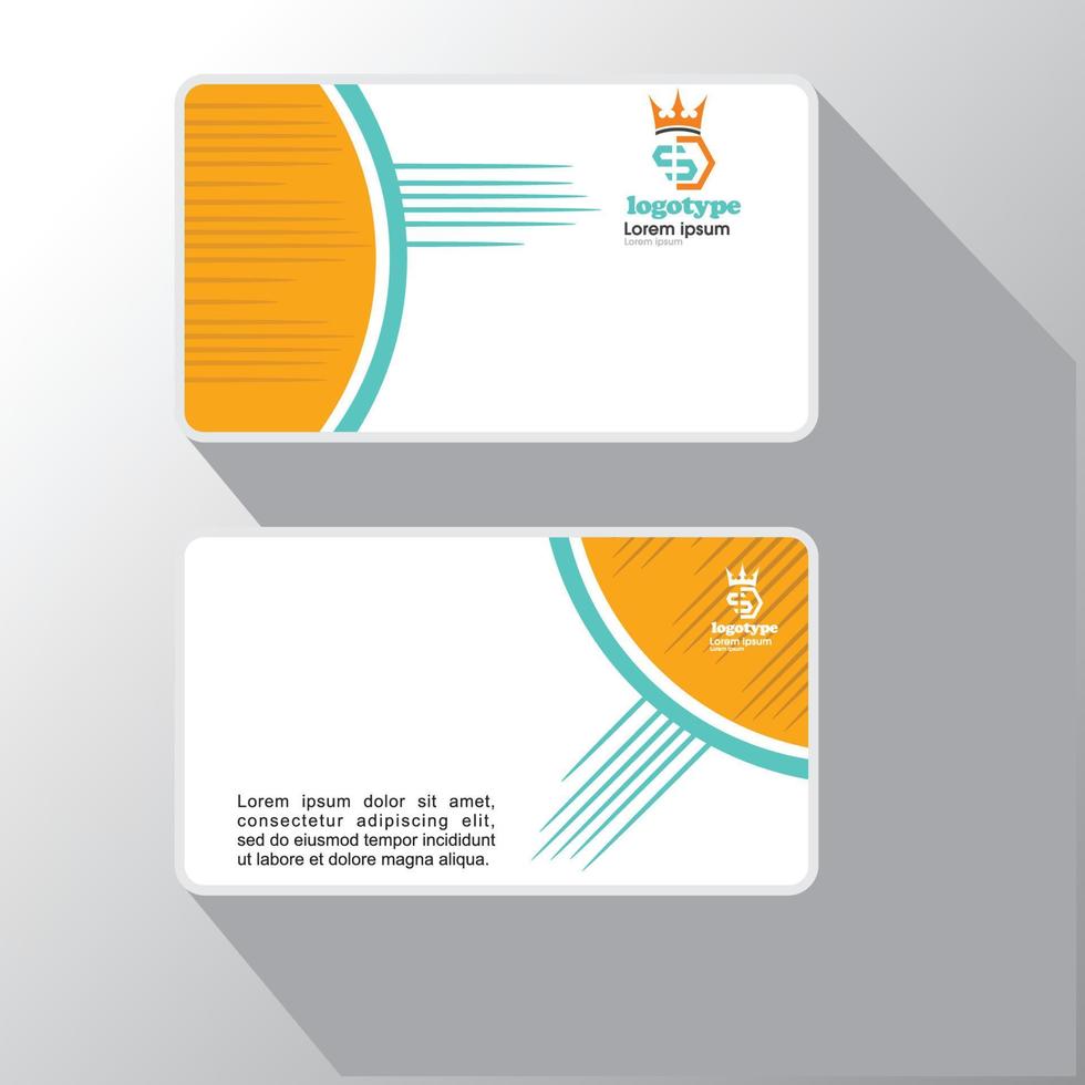 Creative and Clean Double-sided Business Card Template. Vector Illustration.