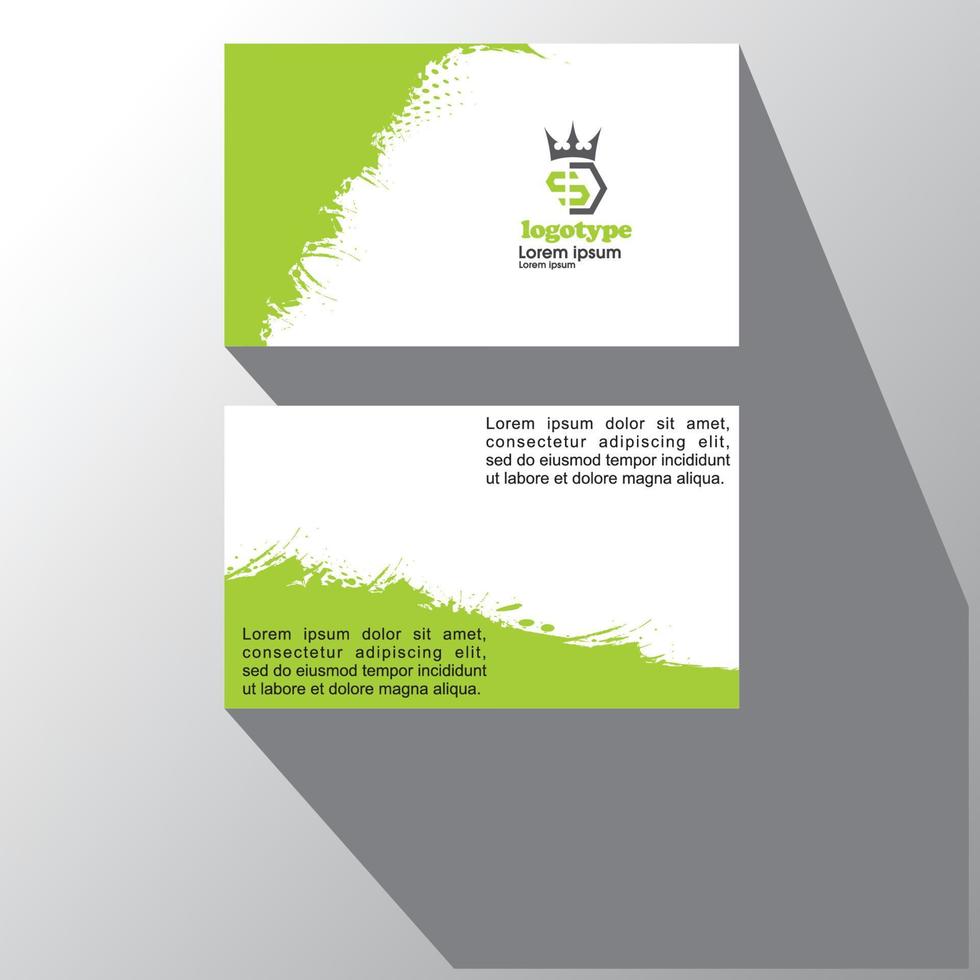 Creative and Clean Double-sided Business Card Template. Vector Illustration.