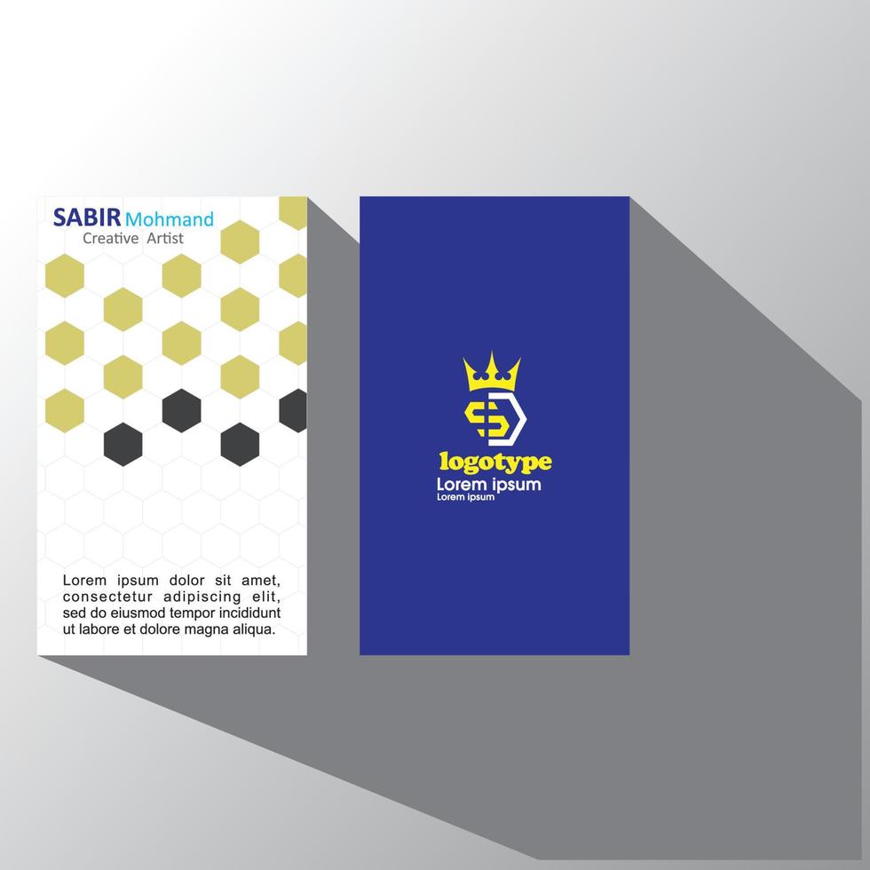 Creative and Clean Double-sided Business Card Template. Vector Illustration.