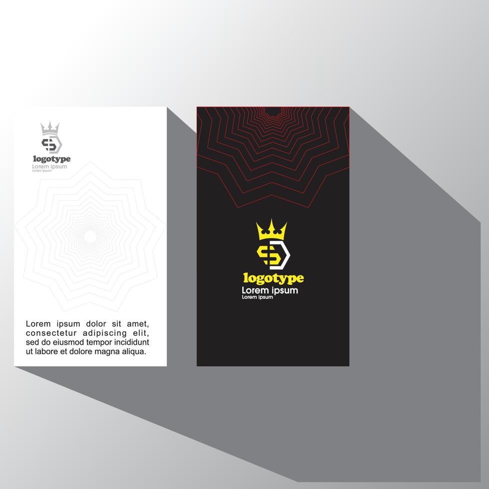 Creative and Clean Double-sided Business Card Template. Vector Illustration.