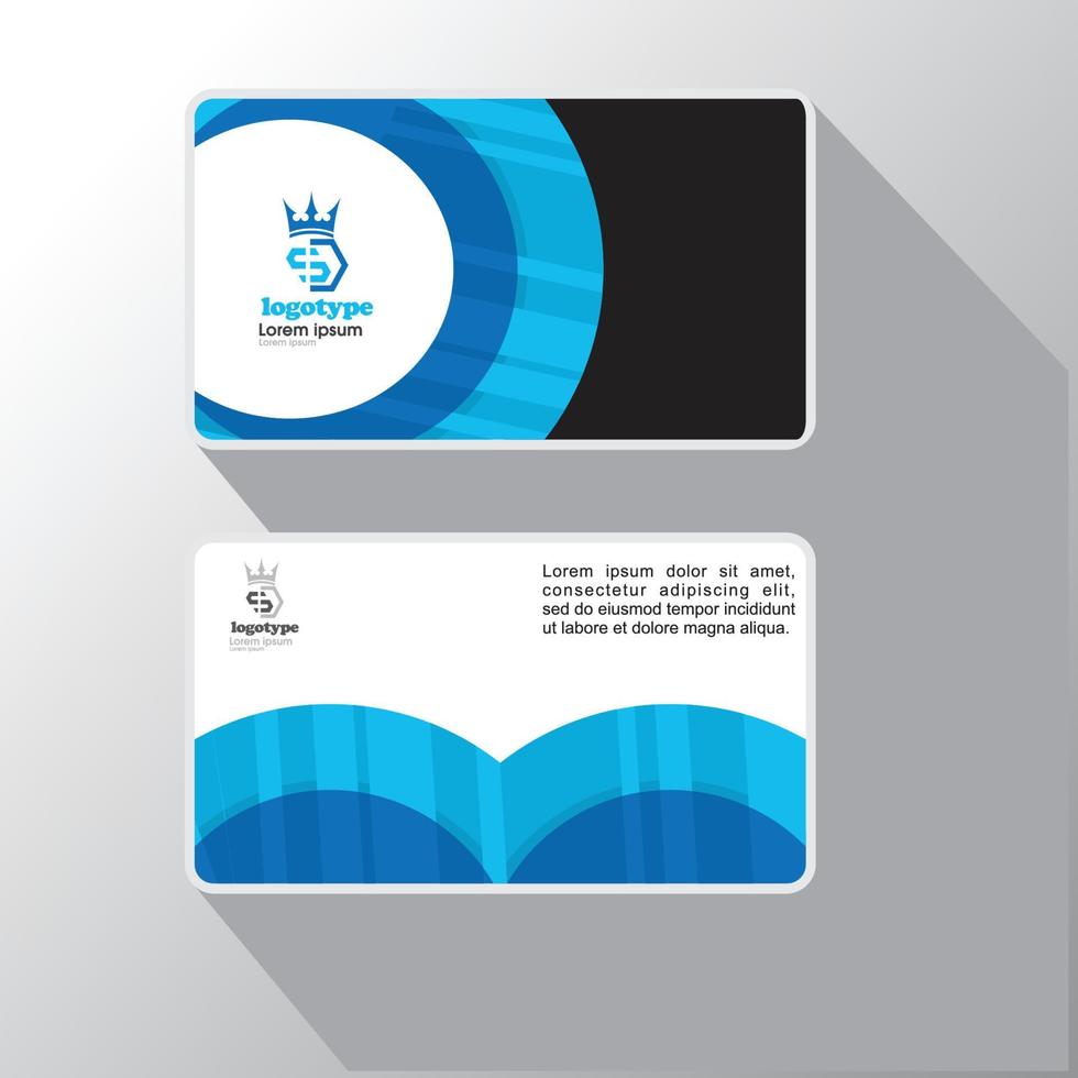 Creative and Clean Double-sided Business Card Template. Vector Illustration.