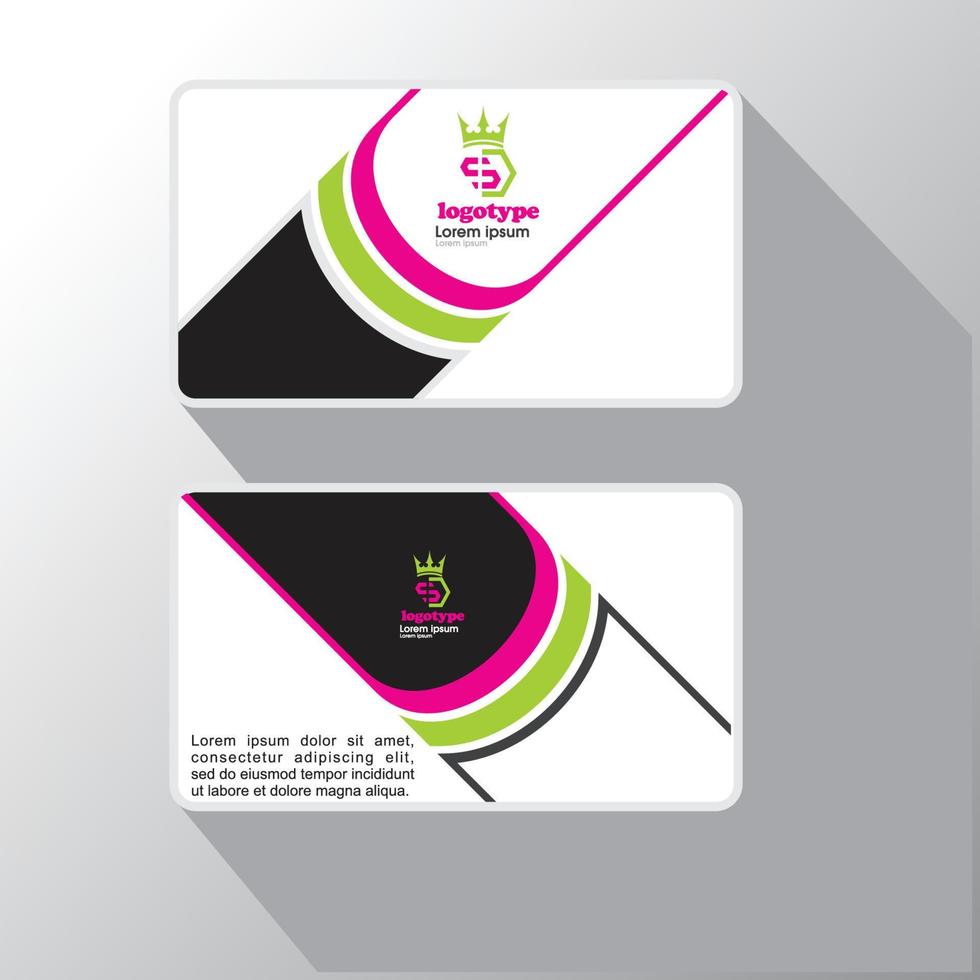 Creative and Clean Double-sided Business Card Template. Vector Illustration.